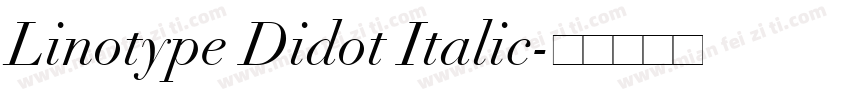 Linotype Didot Italic字体转换
